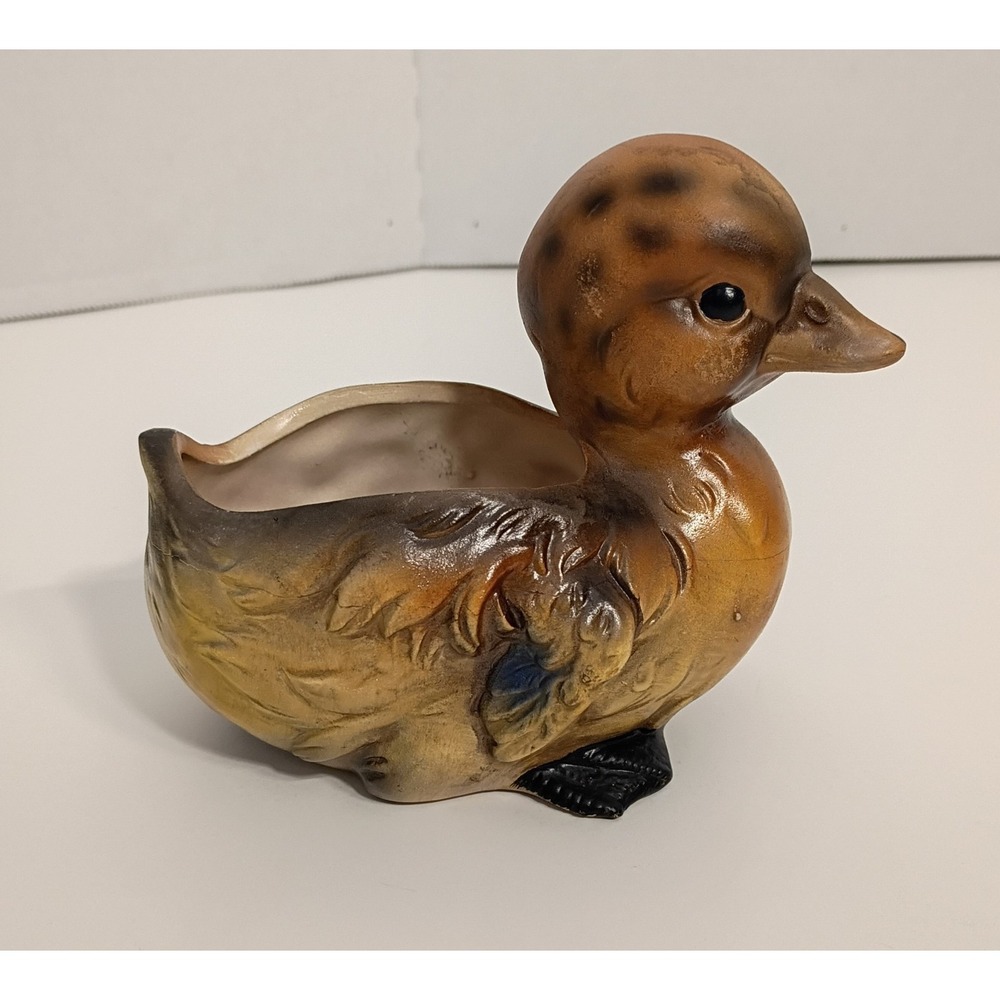 Vintage NAPCOWARE "Black Duck" Succulent Planter - JAPAN (PD421), Baby Duck